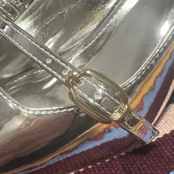 Larroude Ines Silver Specchio Slingbacks Size 7.5 - Picture 10 of 12